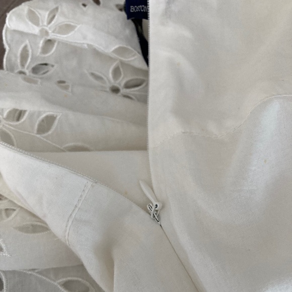 Boston Proper Pleated Cotton Eyelet Skirt w Bow NWT Size14 - Picture 11 of 12